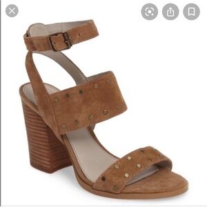 Hinge Brown Suede Heels